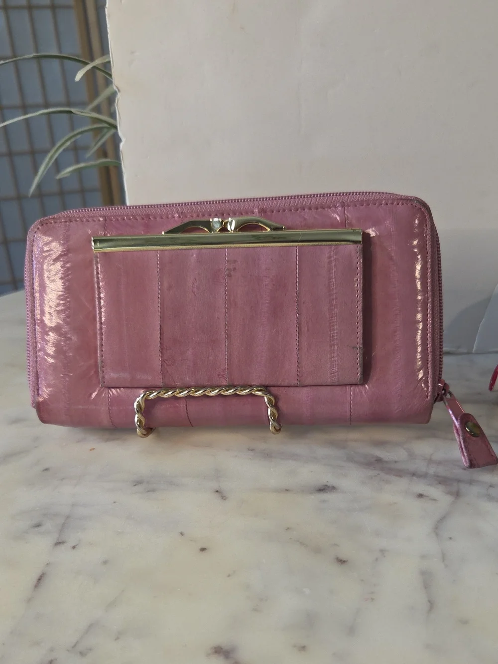 E Skin Pink Women's Zip Wallet Clutch
